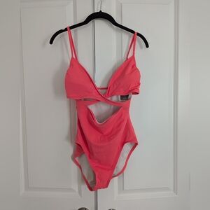 Vince Camuto cut-out wrap one-piece swimsuit